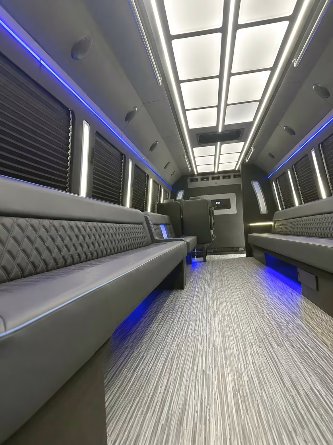 18 passenger party bus interior