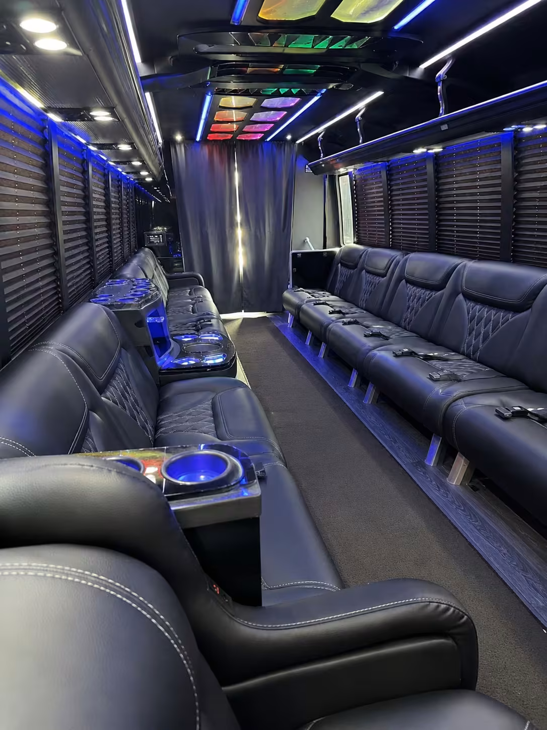 20 passenger party bus interior