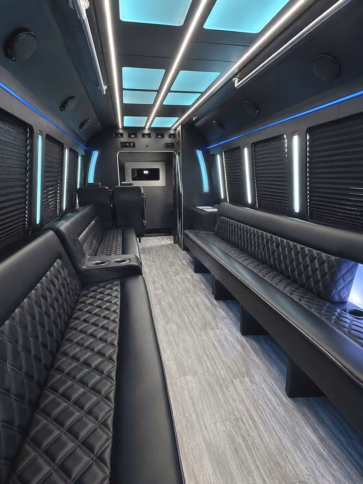 25 passenger party bus interior